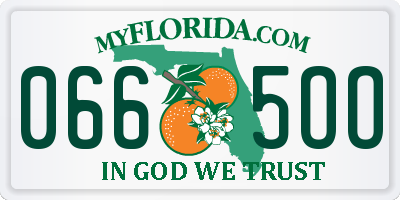 FL license plate 0665OO