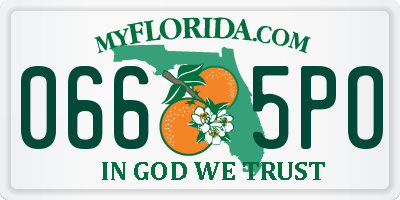 FL license plate 0665PO
