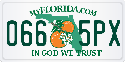 FL license plate 0665PX