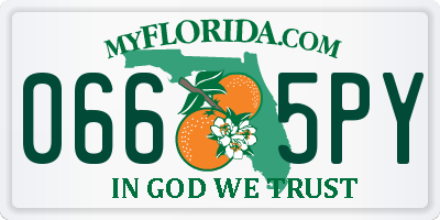 FL license plate 0665PY