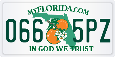 FL license plate 0665PZ