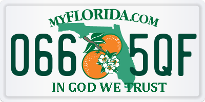 FL license plate 0665QF