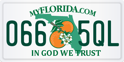 FL license plate 0665QL