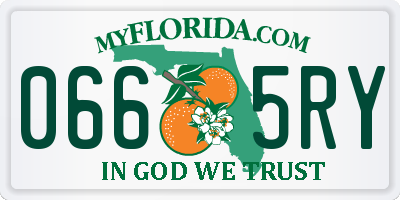 FL license plate 0665RY