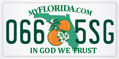 FL license plate 0665SG