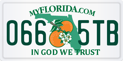 FL license plate 0665TB