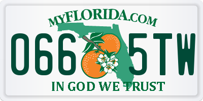 FL license plate 0665TW