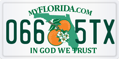 FL license plate 0665TX