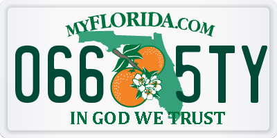 FL license plate 0665TY