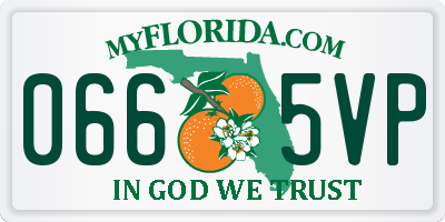 FL license plate 0665VP