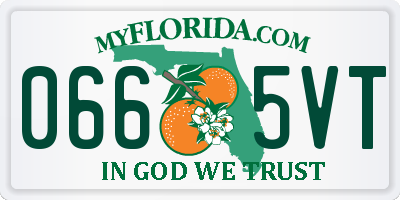 FL license plate 0665VT