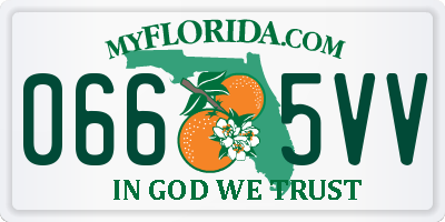 FL license plate 0665VV