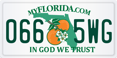 FL license plate 0665WG