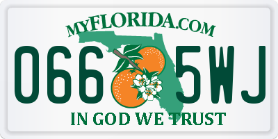 FL license plate 0665WJ