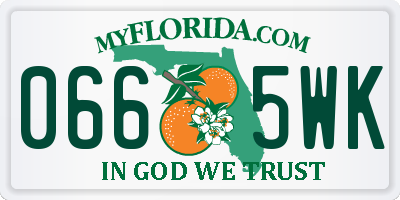 FL license plate 0665WK