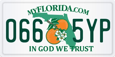 FL license plate 0665YP