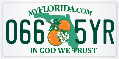 FL license plate 0665YR