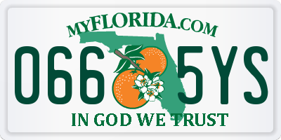 FL license plate 0665YS