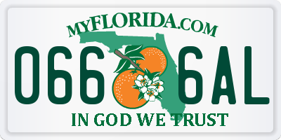 FL license plate 0666AL