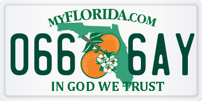 FL license plate 0666AY
