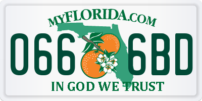 FL license plate 0666BD