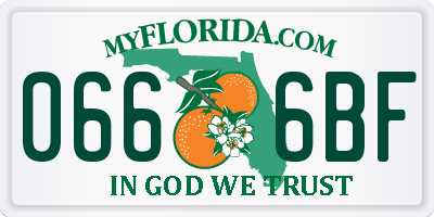 FL license plate 0666BF