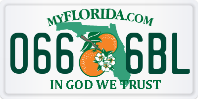 FL license plate 0666BL