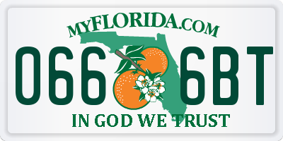 FL license plate 0666BT