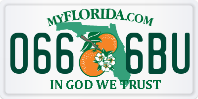FL license plate 0666BU