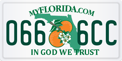 FL license plate 0666CC