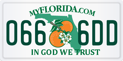 FL license plate 0666DD