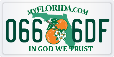 FL license plate 0666DF
