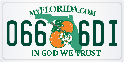 FL license plate 0666DI
