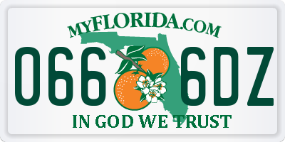 FL license plate 0666DZ