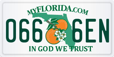 FL license plate 0666EN