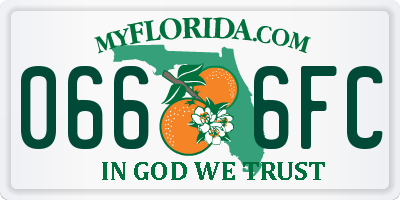 FL license plate 0666FC