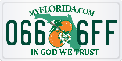 FL license plate 0666FF