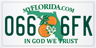 FL license plate 0666FK