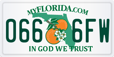 FL license plate 0666FW