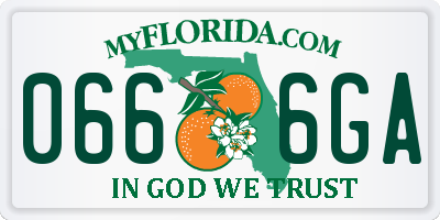 FL license plate 0666GA