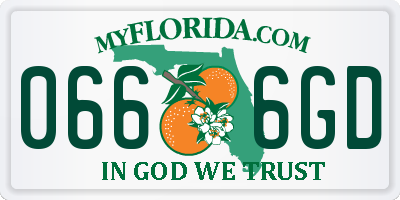FL license plate 0666GD