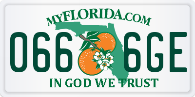FL license plate 0666GE