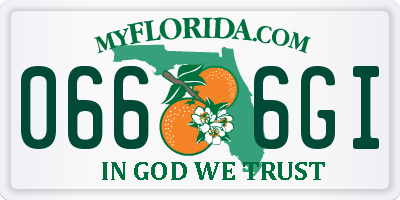 FL license plate 0666GI
