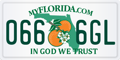 FL license plate 0666GL