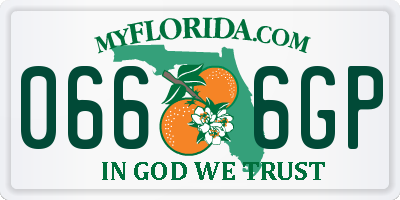 FL license plate 0666GP