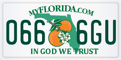 FL license plate 0666GU