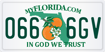 FL license plate 0666GV