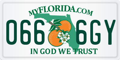 FL license plate 0666GY