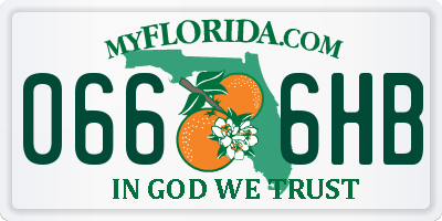 FL license plate 0666HB