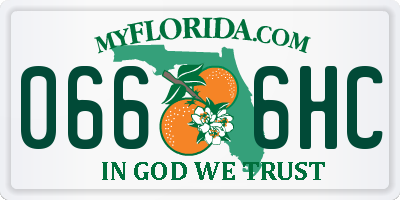 FL license plate 0666HC